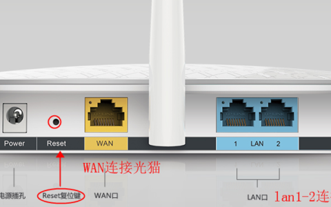 无线路由器哪个口连光猫？