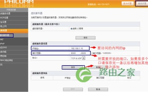 斐讯 FIR302C 无线路由器端口映射设置指南
