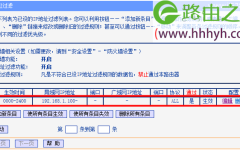 192.168.1.1路由器IP地址过滤设置教程