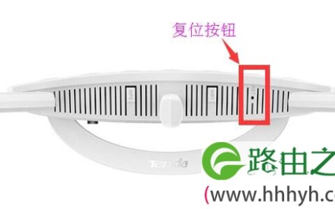 腾达路由器上的复位按钮