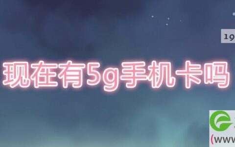 现在有5g手机卡吗