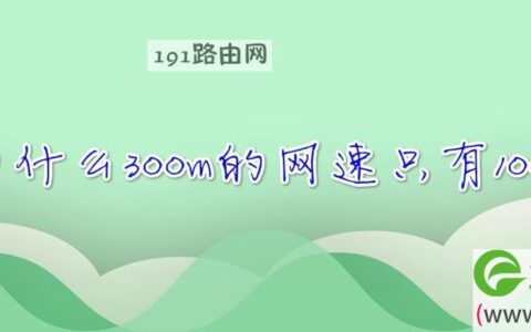 为什么300m的网速只有100m