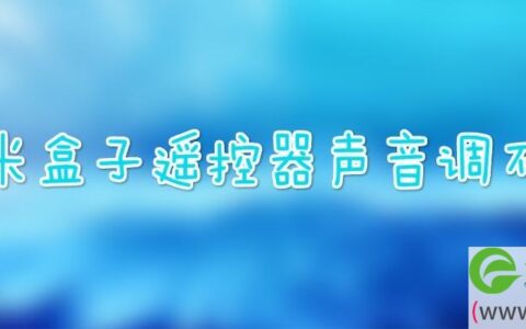小米盒子遥控器声音调不了