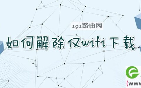 怎么取消优先wifi下载设置