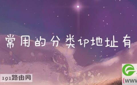 常用的分类ip地址有