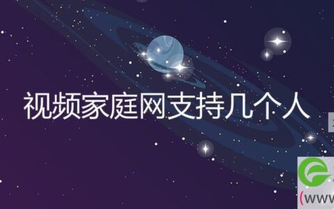 视频家庭网支持几个人