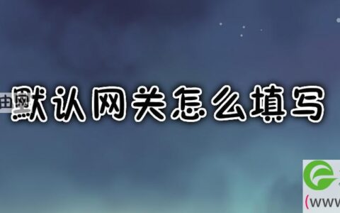 默认网关怎么填写