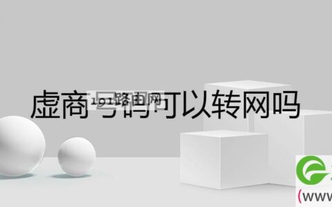 虚商号码可以转网吗
