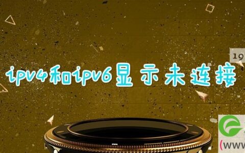 ipv4和ipv6显示未连接