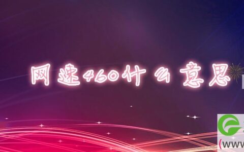 网速460什么意思