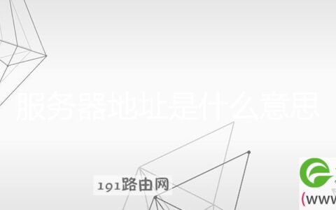 服务器地址是ip地址吗