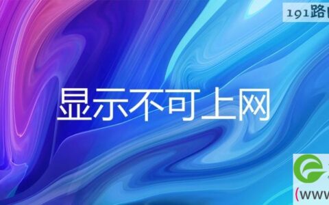 显示不可上网