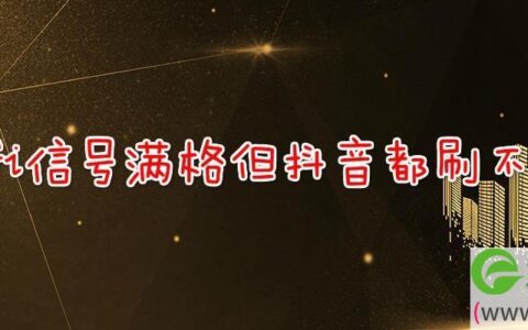 wifi信号满格但抖音都刷不了
