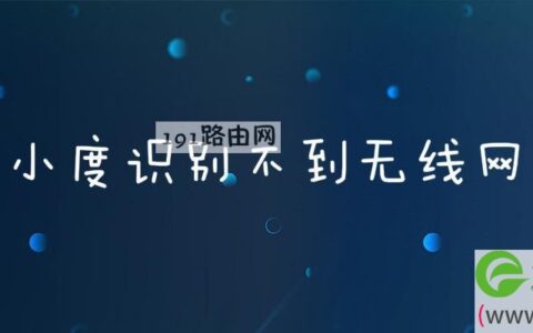 小度识别不到无线网