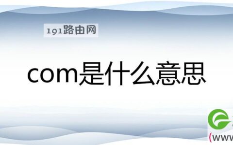 com是什么意思