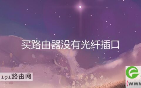 买路由器没有光纤插口(图文)