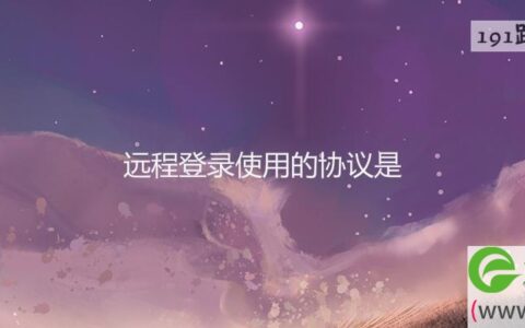 远程登录使用的协议是