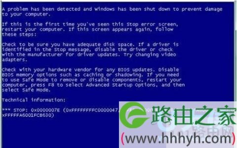 蓝屏故障0x0000007f