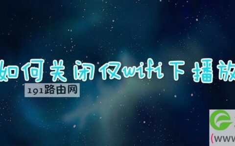 如何关闭仅wifi下播放