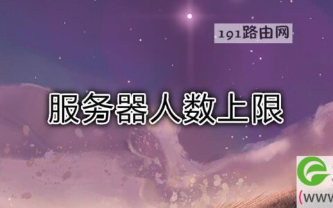 服务器人数上限