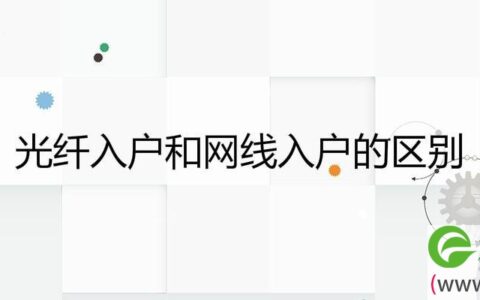 光纤入户和网线入户的区别