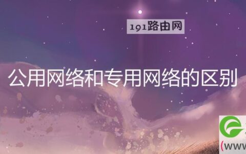 公用网络和专用网络的区别