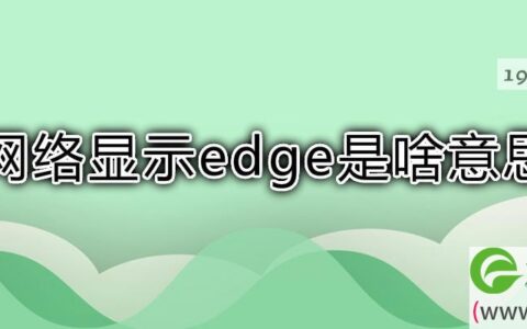 网络显示edge是啥意思