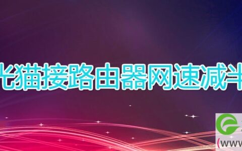 光猫接路由器网速减半