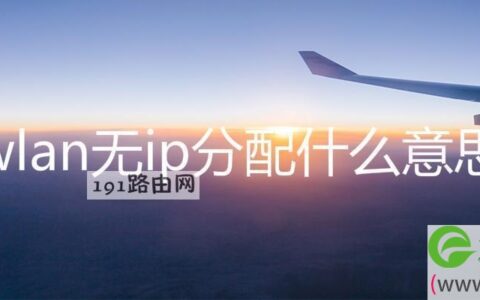 wlan无ip分配什么意思