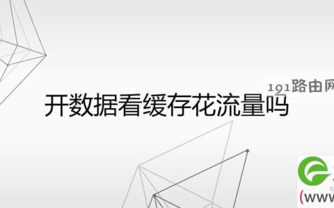 开数据看缓存花流量吗