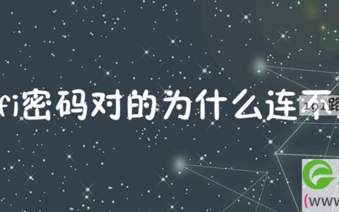 wifi密码对的为什么连不上