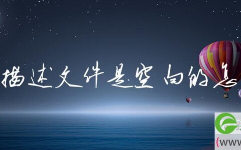 点开描述文件是空白的怎么办