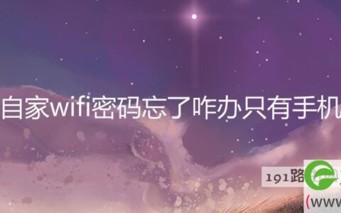 自家wifi密码忘了咋办只有手机(图文)