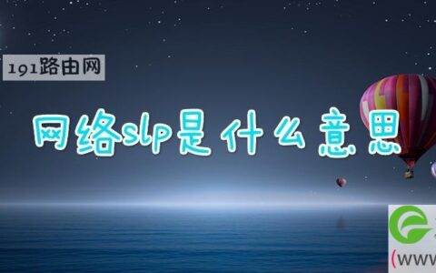 网络slp是什么意思