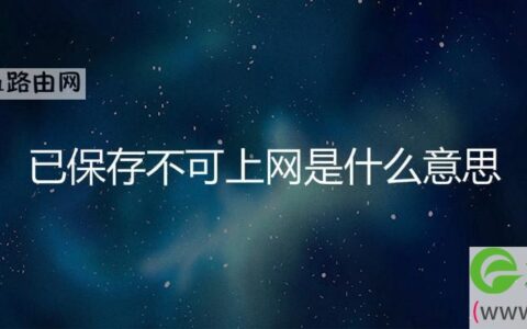 已保存不可上网是什么意思