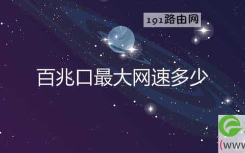 百兆口最大网速多少