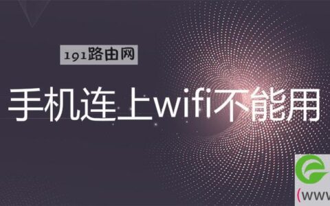 手机连上wifi不能用