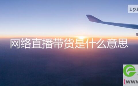 网络直播带货是什么意思