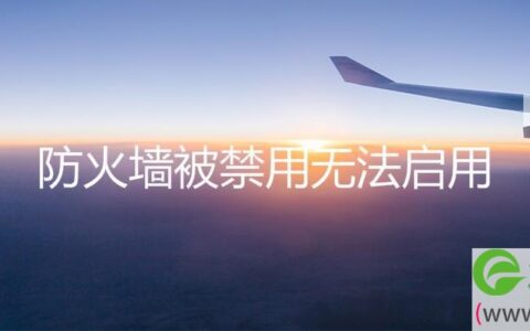 防火墙被禁用无法启用