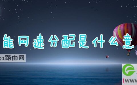 智能网速分配是什么意思