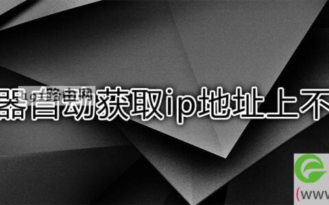 路由器自动获取ip地址上不了网