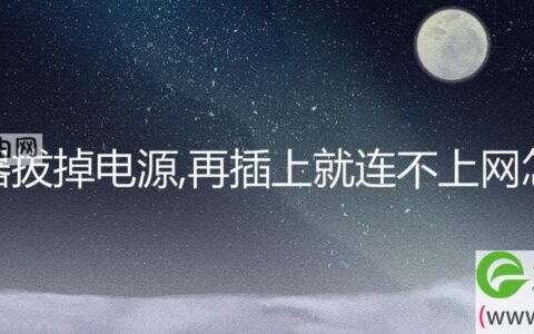 路由器拔掉电源,再插上就连不上网怎么办
