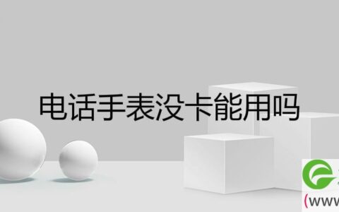 电话手表没卡能用吗