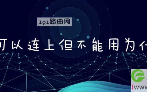 网可以连上但不能用为什么