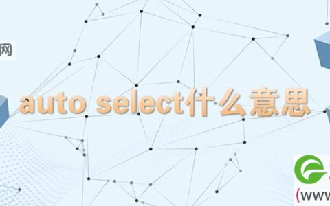 auto select什么意思