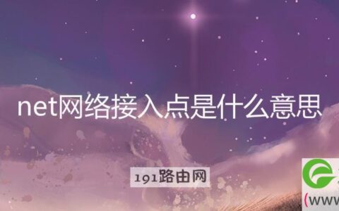 net网络接入点是什么意思