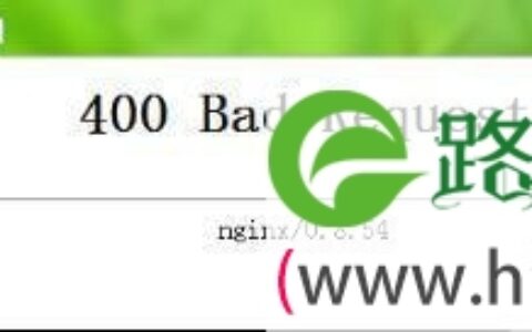 网页显示400 bad request错误(图)