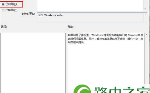 禁用Windows错误报告