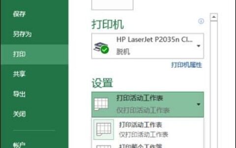 Excel表格设置只能打印部分需要的内容的方法