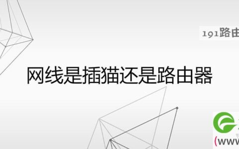 网线是插猫还是路由器